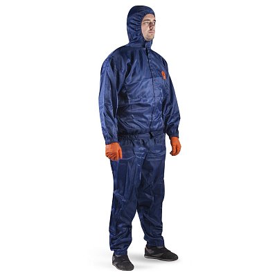 JPC76b-XXL Костюм (куртка + брюки) малярный синий многоразовый, пл.55 г/м², р.XXL/54-56/1шт/кор.50шт